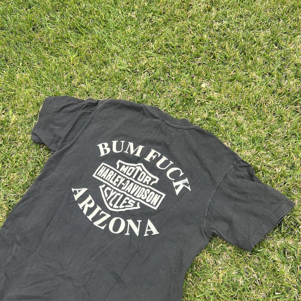 Vtg 1993 harley-davidson Men’s Bumf*ck Arizona RARE tee Single Stitch